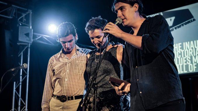 The Wilson Family accept the Chris Wilson induction