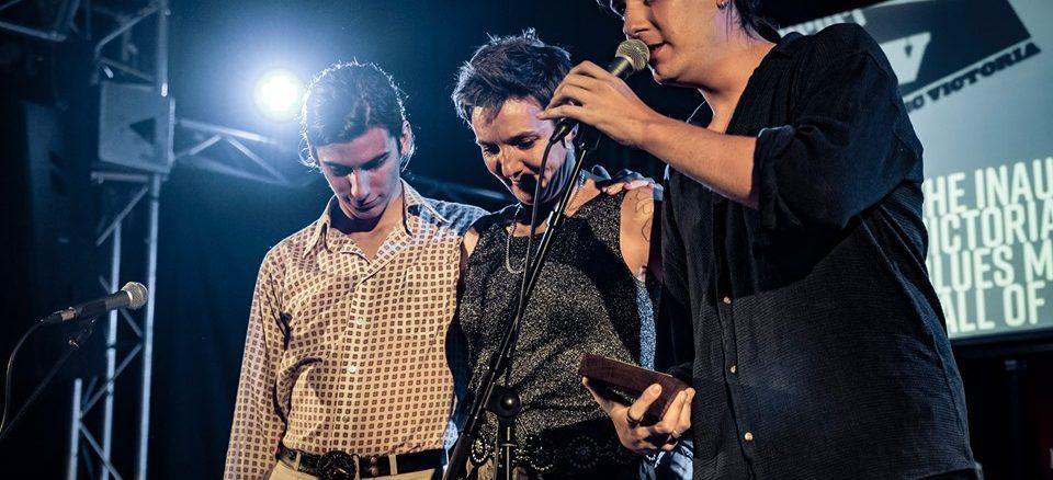 The Wilson Family accept the Chris Wilson induction